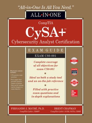 cover image of CompTIA CySA+ Cybersecurity Analyst Certification All-in-One Exam Guide (CS0-001)